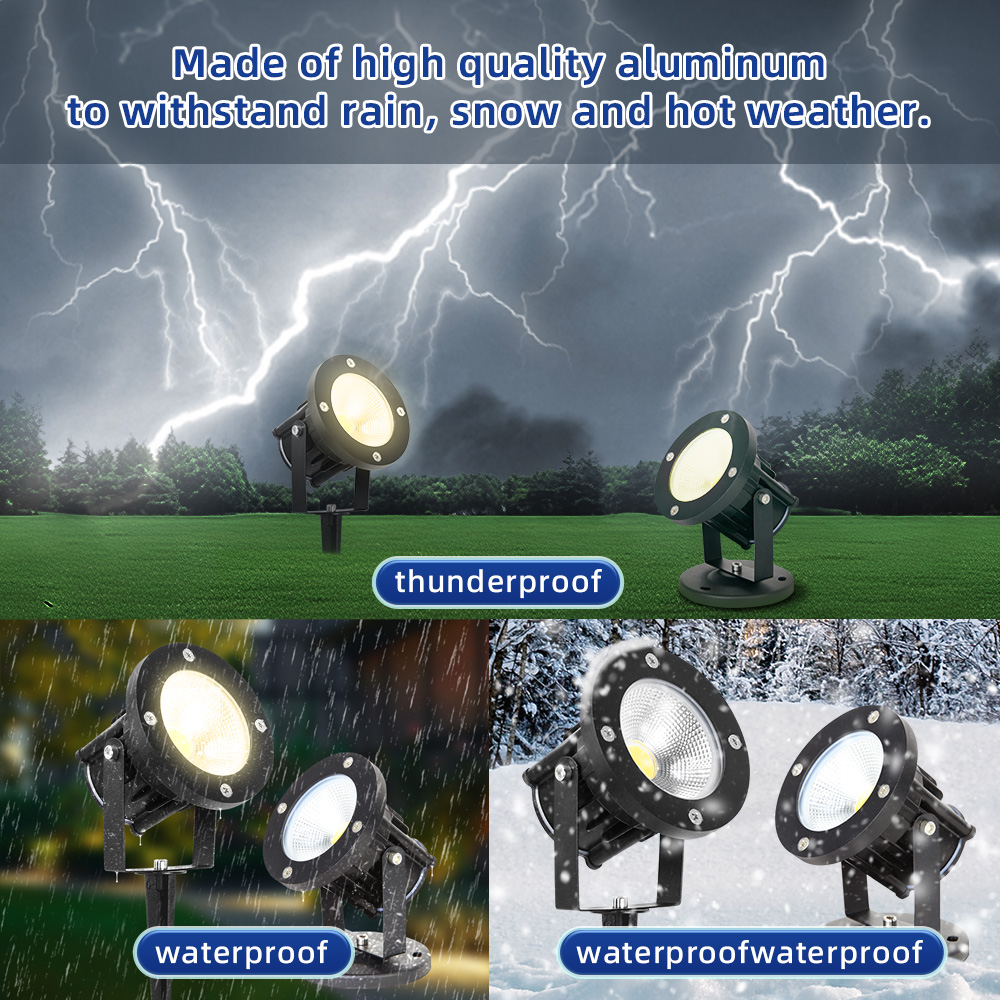 Outdoor Lighting Pathway - LED GU10 ไฟสวนโคมไฟสนามหญ้ากลางแจ้งกันน้ำ LED สวนไฟสปอร์ตไลท์ COB