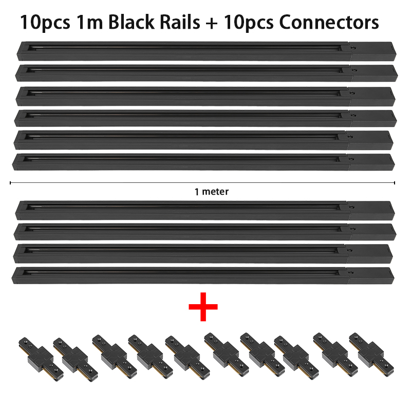 Outdoor Lighting Track - 1M Track Rail Kit Spotlight 0.5M