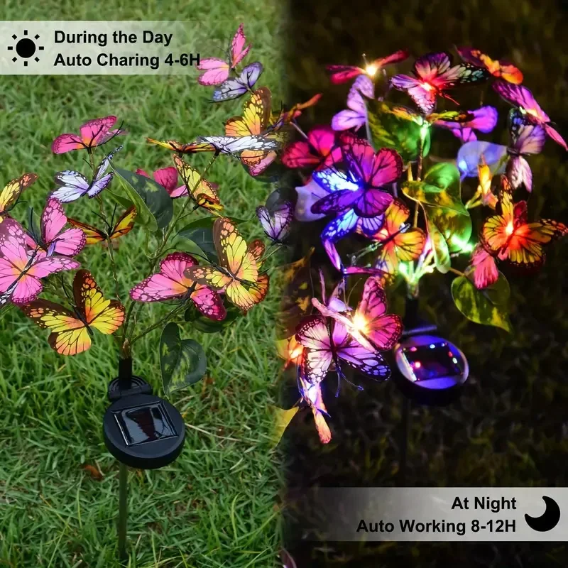 พลังงานแสงอาทิตย์ LED สวนผีเสื - Outdoor Lighting Effects บทวิจารณ์และราคา